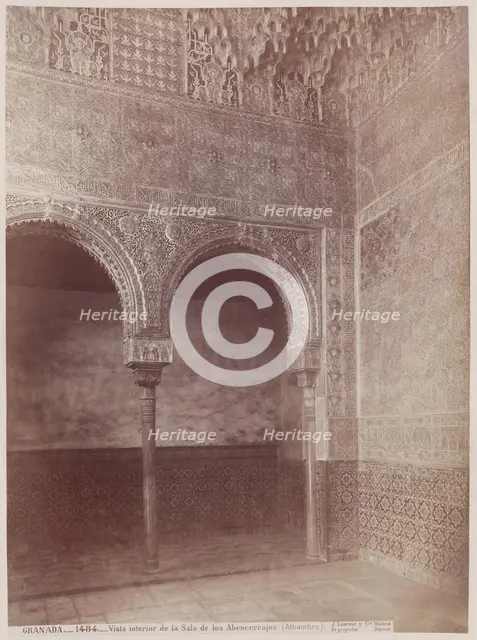 Interior of the Alhambra, Granada, c1885. Creator: Juan Laurent.