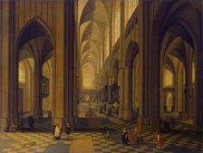 Interior of the Antwerp Cathedral, 1660. Creators: Pieter Neefs, Frans Francken III