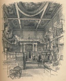 Interior of the Banqueting Hall, Whitehall Palace 1902. Artist: Thomas Robert Way