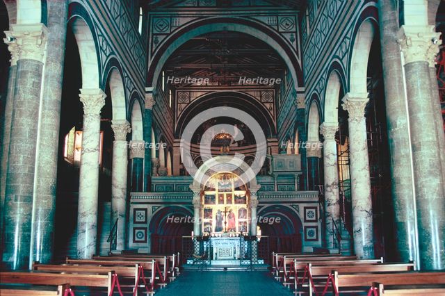 Interior of the Basilica of San Miniato al Monte, Florence, Italy. Creator: Peter Thompson.