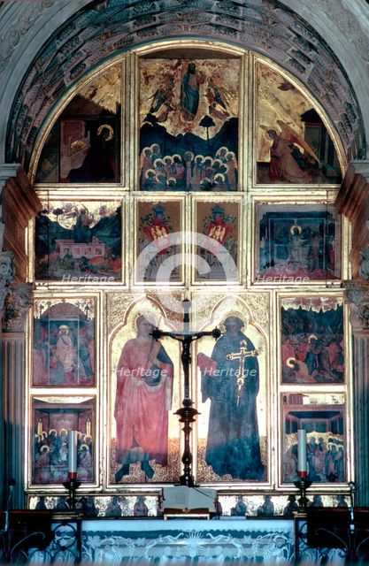 Interior of the Basilica of San Miniato al Monte, Florence, Italy. Creator: Peter Thompson.