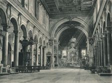 Interior of the Basilica of Santa Maria in Ara Coeli on the Capitoline Hill, Rome, Italy, 1927. Artist: Eugen Poppel