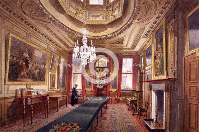 Interior of the Barber Surgeons' Hall, London, 1890. Artist: John Crowther