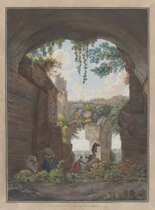 Interior of the Baths at Caracalla, ca. 1780. Creators: Giovanni Volpato, Louis Ducros