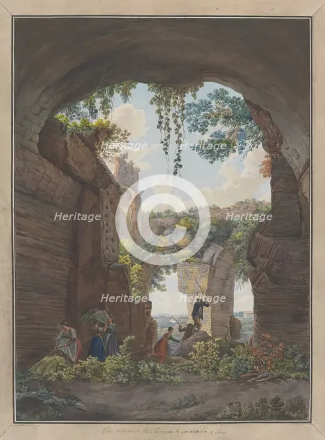Interior of the Baths at Caracalla, ca. 1780. Creators: Giovanni Volpato, Louis Ducros.