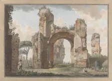 Interior of the Baths at Caracalla, ca. 1780. Creators: Giovanni Volpato, Louis Ducros