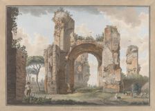 Interior of the Baths at Caracalla, ca. 1780. Creators: Giovanni Volpato, Louis Ducros