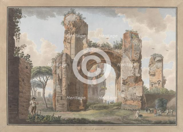 Interior of the Baths at Caracalla, ca. 1780. Creators: Giovanni Volpato, Louis Ducros.