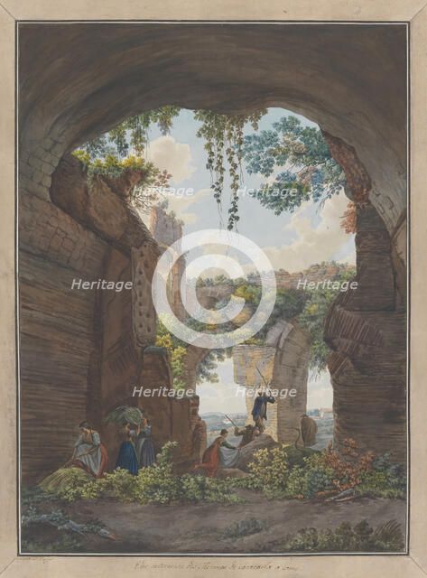 Interior of the Baths at Caracalla, ca. 1780. Creators: Giovanni Volpato, Louis Ducros.