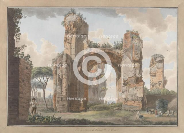 Interior of the Baths at Caracalla, ca. 1780. Creators: Giovanni Volpato, Louis Ducros.
