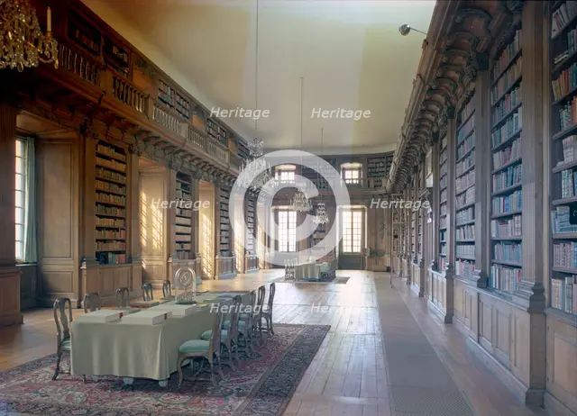 Interior of the Bernadotte Library, Royal Palace, Stockholm, Sweden. Creator: Göran Algård.