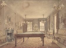 Interior of the billiard room at Lupton House, Devonshire, designed by George..., 1838. Creator: Reid Turner