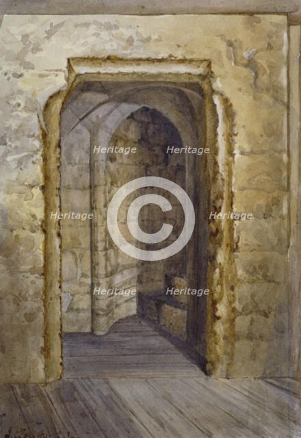 Interior of the Bloody Tower in the Tower of London, 1884.                                           Artist: John Crowther