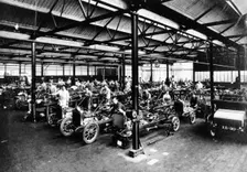 Interior of the Calcott car factory, Coventry, Warwickshire, April, 1921