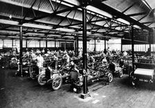 Interior of the Calcott car factory, Coventry, Warwickshire, April, 1921