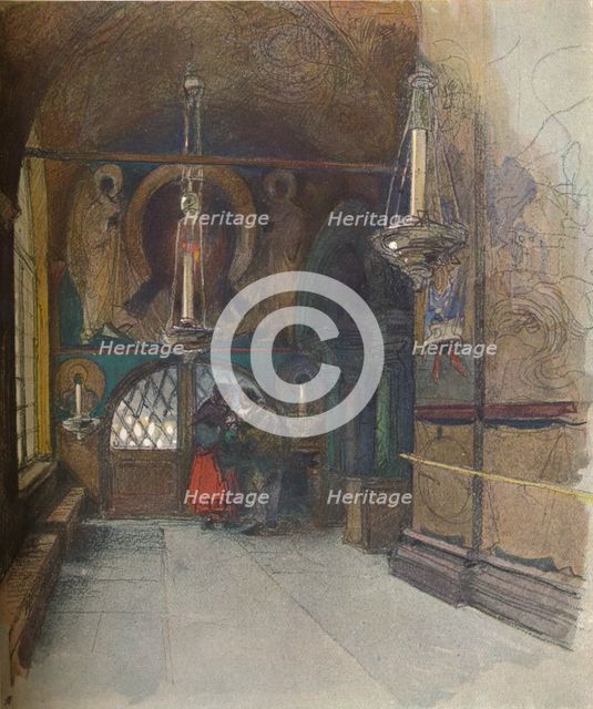 'Interior of the Cathedral of the Annunciation, Moscow', c1900, (1905). Artist: Georges Kossiakoff.