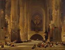 Interior of the Cathedral of St Stephen, Vienna, 1853 Creator: David Roberts