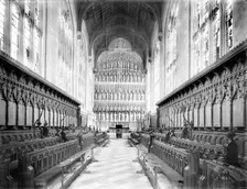 Interior of the chapel at New College, Oxford, Oxfordshire, 1891. Creator: Henry Taunt