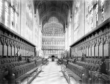 Interior of the chapel at New College, Oxford, Oxfordshire, 1891. Creator: Henry Taunt