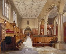 Interior of the chapel in Charterhouse, London, 1885. Artist: John Crowther