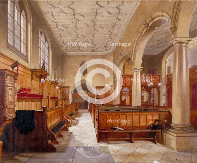 Interior of the chapel in Charterhouse, London, 1885.      Artist: John Crowther