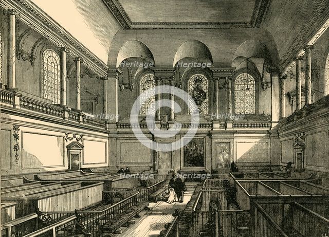 'Interior of the Chapel of the Foundling Hospital', c1876. Creator: Unknown.