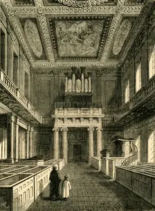 Interior of the Chapel Royal (Banqueting House), Whitehall (1881). Creator: Unknown