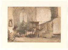 Interior of the church in Oosthuizen, 1827-1891. Creator: Johannes Bosboom