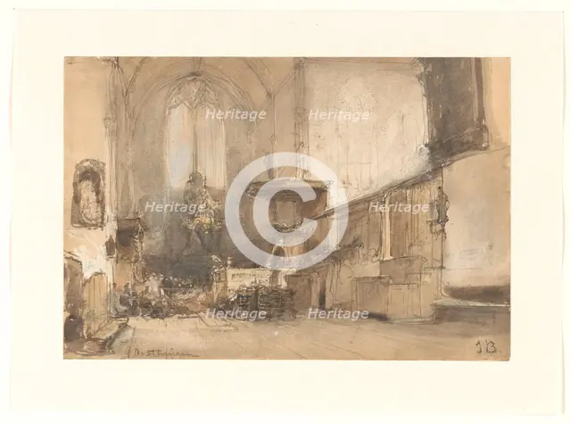 Interior of the church in Oosthuizen, 1827-1891. Creator: Johannes Bosboom.