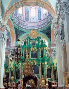 Interior of the Church of the Holy Spirit, Vilnius, Lithuania. Creator: Peter Thompson