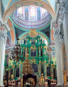 Interior of the Church of the Holy Spirit, Vilnius, Lithuania. Creator: Peter Thompson