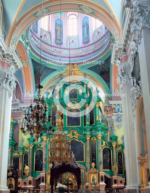 Interior of the Church of the Holy Spirit, Vilnius, Lithuania. Creator: Peter Thompson.
