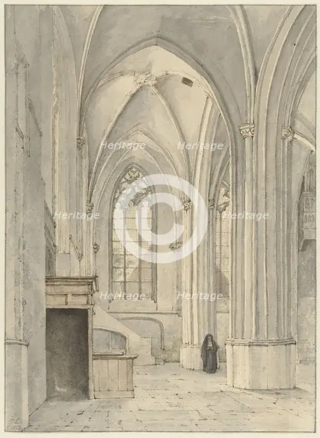 Interior of the Church of Rhenen, 1823. Creator: Gerrit Lamberts.