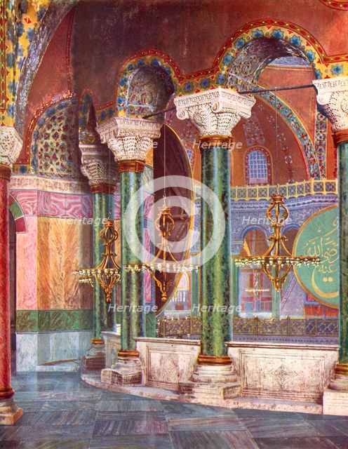 Interior of the Church of S. Sophia, Istanbul, Turkey, 1933-1934. Artist: Unknown