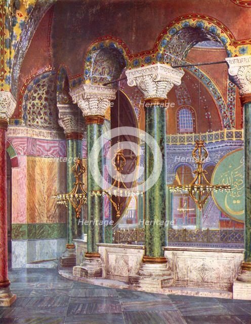 Interior of the Church of S. Sophia, Istanbul, Turkey, 1933-1934. Artist: Unknown