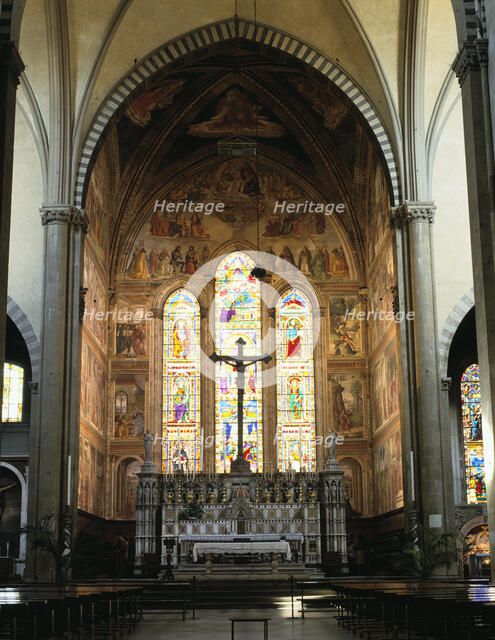 Interior of the church of Santa Maria Novella, Florence, Italy