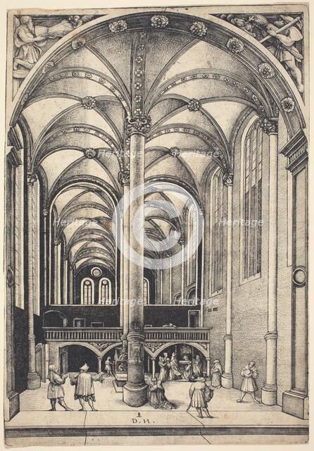 Interior of the Church of Saint Maria Magdalena with the Parable of the Offering of the Widow. Creator: Daniel Hopfer.