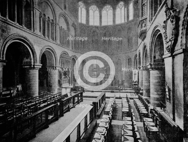 Interior of the Church of St Bartholomew the Great, West Smithfield, City of London, 1906. Artist: Unknown.