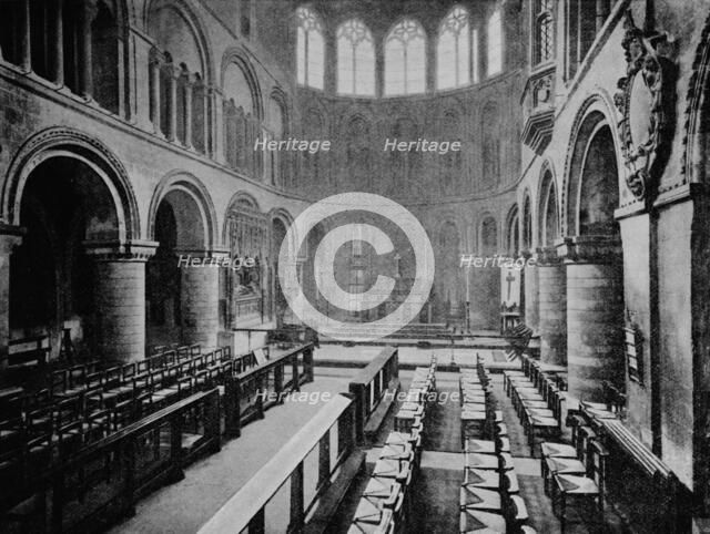 Interior of the Church of St Bartholomew the Great, West Smithfield, City of London, 1906. Artist: Unknown.