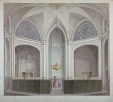 Interior of the Church of St Bartholomew-the-Less, City of London, 1834. Artist: Robert Blemmell Schnebbelie