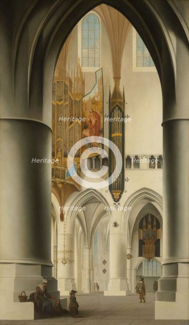 Interior of the Church of St Bavo in Haarlem, 1636. Creator: Pieter Jansz Saenredam.