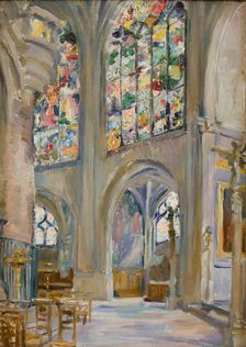 Interior of the Church of St. Etienne in Paris, 1864. Creator: Stanislaw Wyspianski