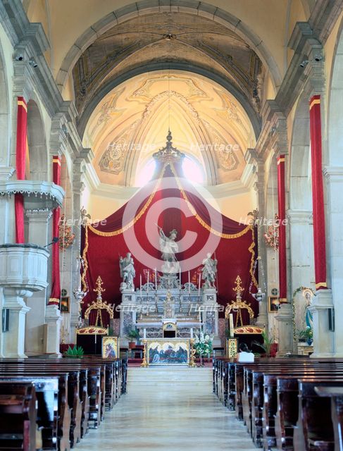 Interior of the Church of St Euphemia, Rovinj, Croatia. Creator: Peter Thompson.