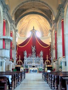 Interior of the Church of St Euphemia, Rovinj, Croatia. Creator: Peter Thompson