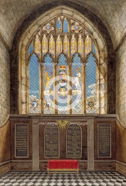 Interior of the Church of St George, Hanworth, Middlesex, 1801. Artist: Anon