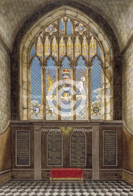 Interior of the Church of St George, Hanworth, Middlesex, 1801. Artist: Anon