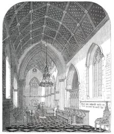 Interior of the Church of St. Stephen, Rochester-Row, Westminster, 1850. Creator: Unknown