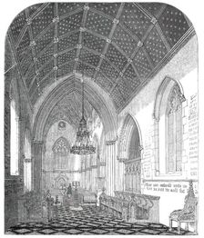 Interior of the Church of St. Stephen, Rochester-Row, Westminster, 1850. Creator: Unknown