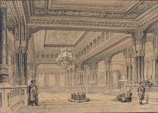 Interior of the Ciragan Palace in Istanbul, 1872. Creator: Preziosi, Amedeo (1816-1882)