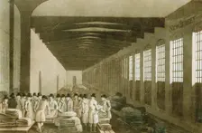 Interior of the Cloth Hall, Leeds, 1814. Artist: George Walker of Seacroft